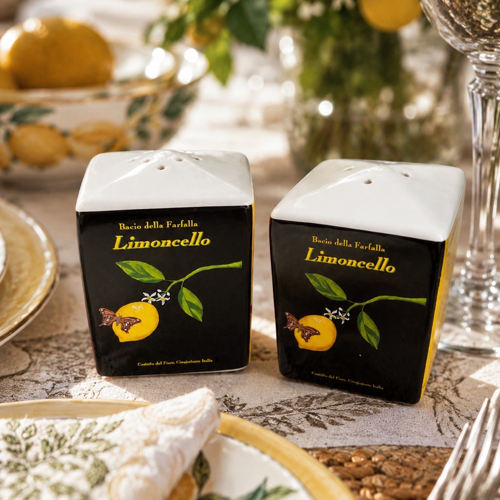 Limoncello Ceramic Salt & Pepper Shakers